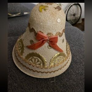 Vtg Musical Christmas Bell  wind up  plays Jingle Bells T26